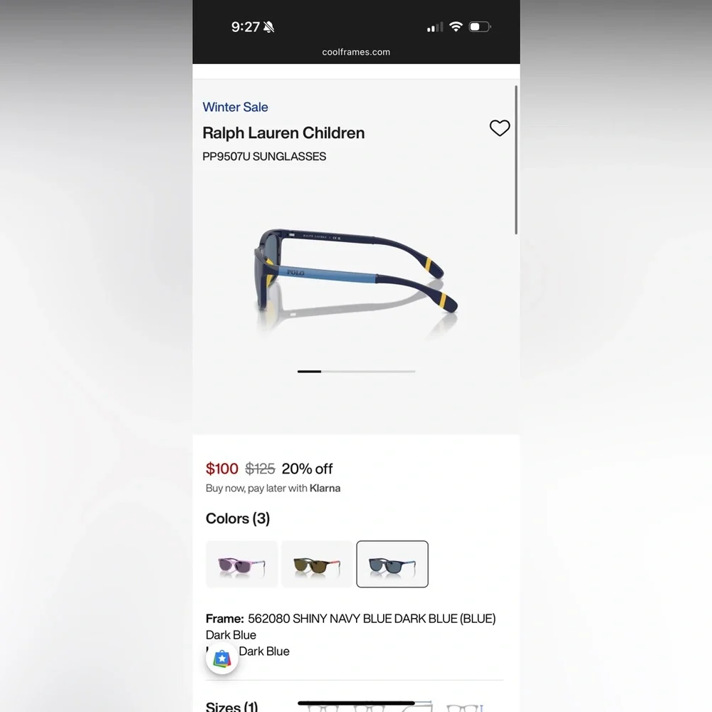 NIB - Polo Ralph Lauren Children’s Sunglasses Model PP9507U